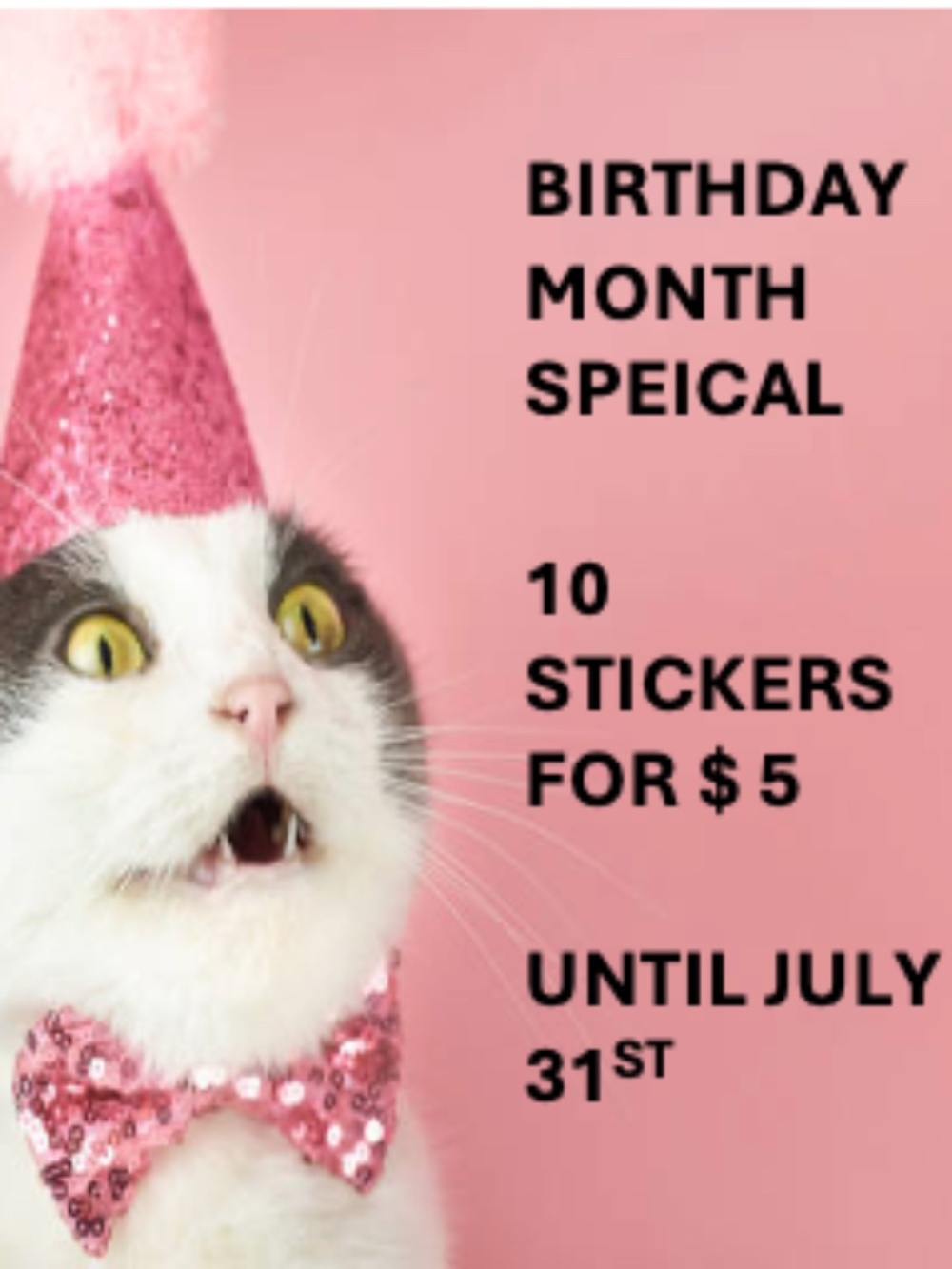 BIRTHDAY MONTH JULY STICKER SALE